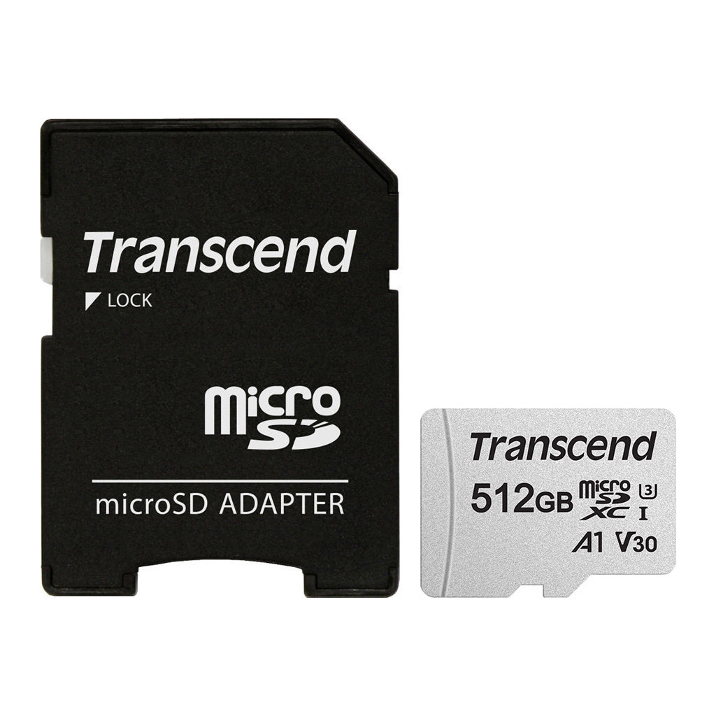 Карта пам'яті Transcend 512GB microSDXC Class 10 U3 (TS512GUSD300S-A)