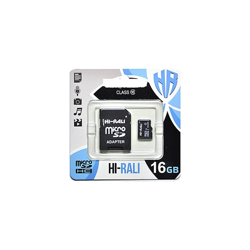 Карта пам'яті Hi-Rali 16GB microSDHC class 4 (HI-16GBSDCL4-01)