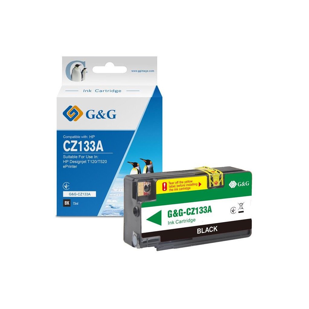 Картридж G&G HP Designjet T120/T520 Black (G&G-CZ133A)