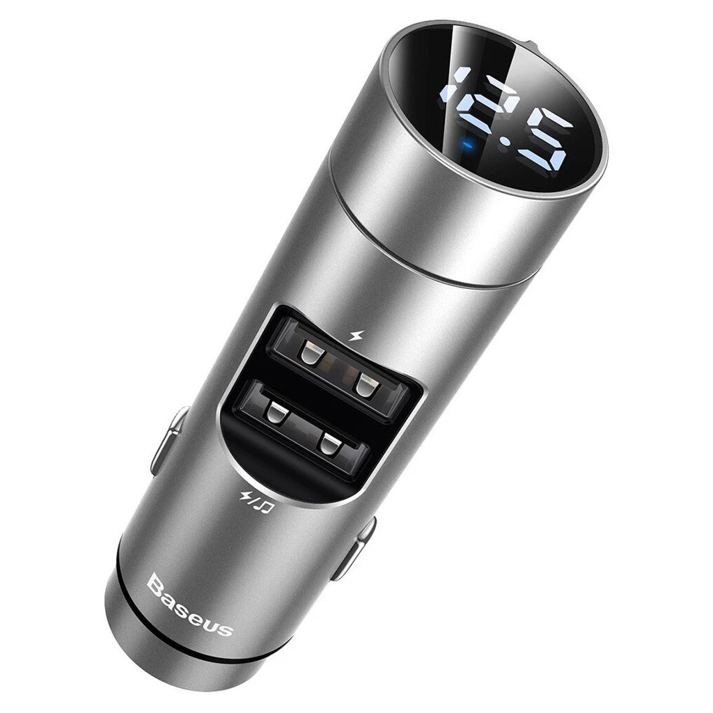 FM модулятор Baseus Energy Column Wireless MP3 Silver (CCNLZ-0S)