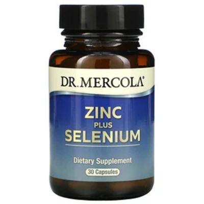 Мінерали Dr. Mercola Цинк і Селен, Zinc plus Selenium, 30 капсул (MCL-03065)