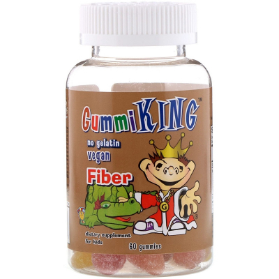 Трави GummiKing Клітковина, Fiber, 60 жувальних цукерок (GUM-00134)