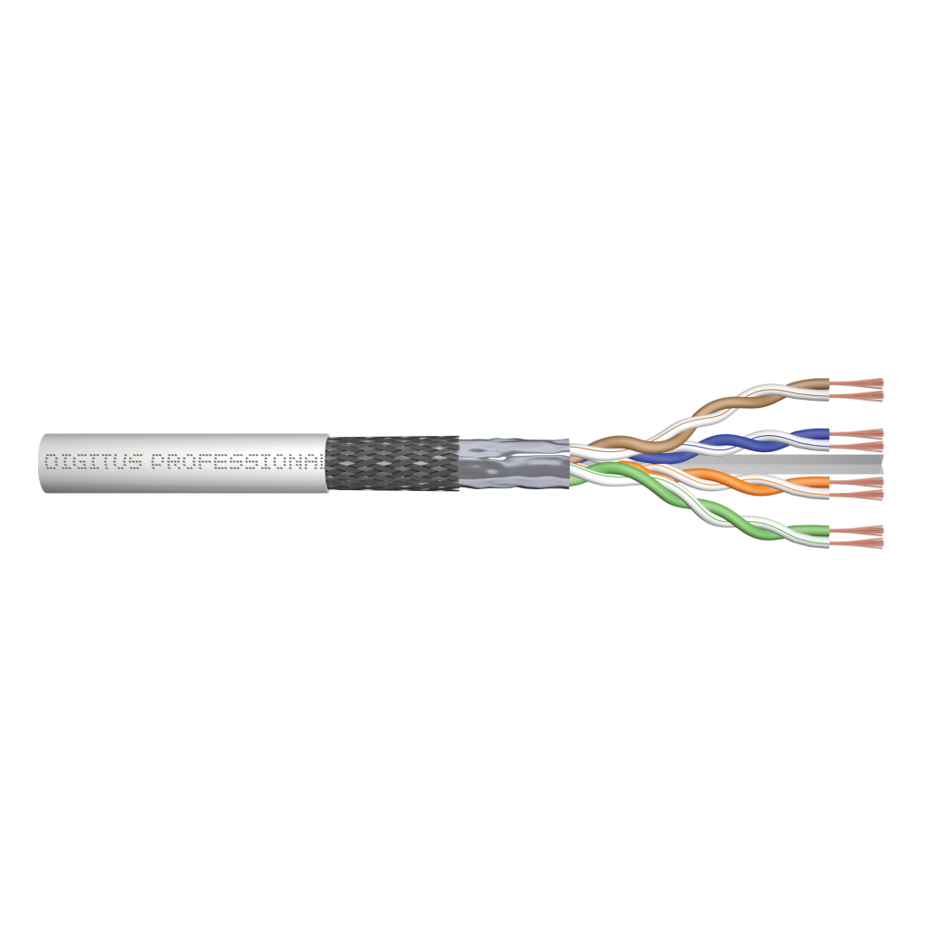 Кабель мережевий Digitus SF-UTP 305м, cat 6, CU, AWG 26/7, LSZH, Patchkabel (DK-1633-P-305)