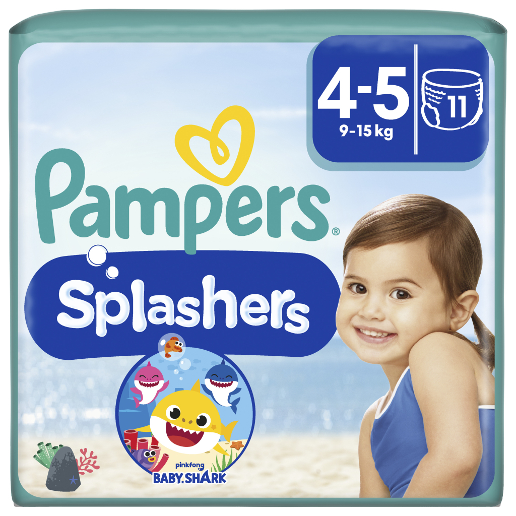 Підгузок Pampers для плавання Splashers Розмір 4-5 (9-15 кг) 11 шт (8001090698384)