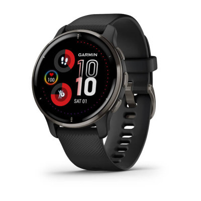 Смарт-годинник Garmin Venu 2 Plus, Black + Slate, GPS (010-02496-11)