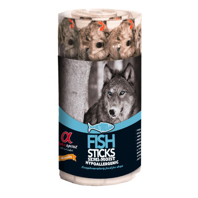 Ласощі для собак Alpha Spirit DOG Sticks Fish напіввологі з риби, палички 160 г (8437013576604)