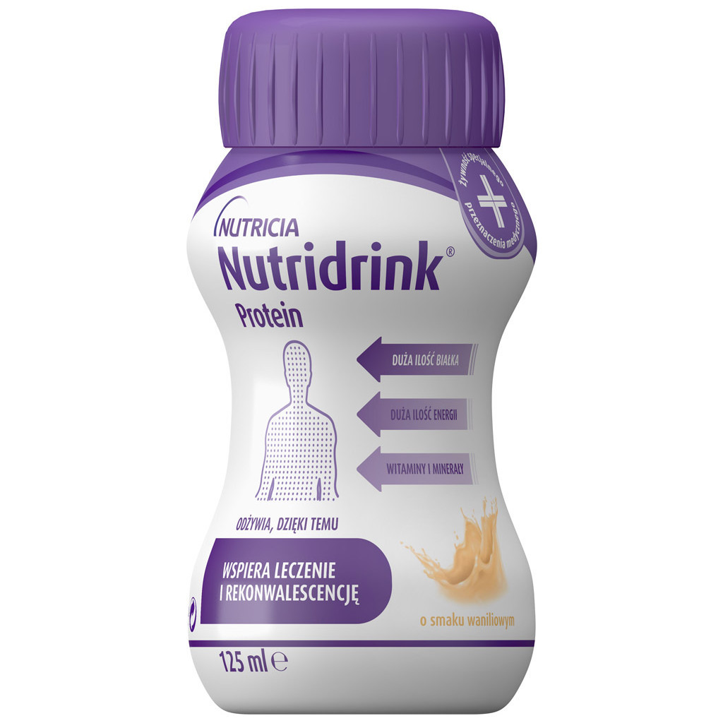 Дитяча суміш Nutricia Nutridrink Protein Vanilla зі смаком ванілі з високим вмістом білка та енергії 4 шт х 125 мл (8716900565403)