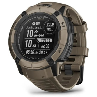 Смарт-годинник Garmin Instinct 2X, Solar, Tactical Edition, Coyote Tan, GPS (010-02805-02)