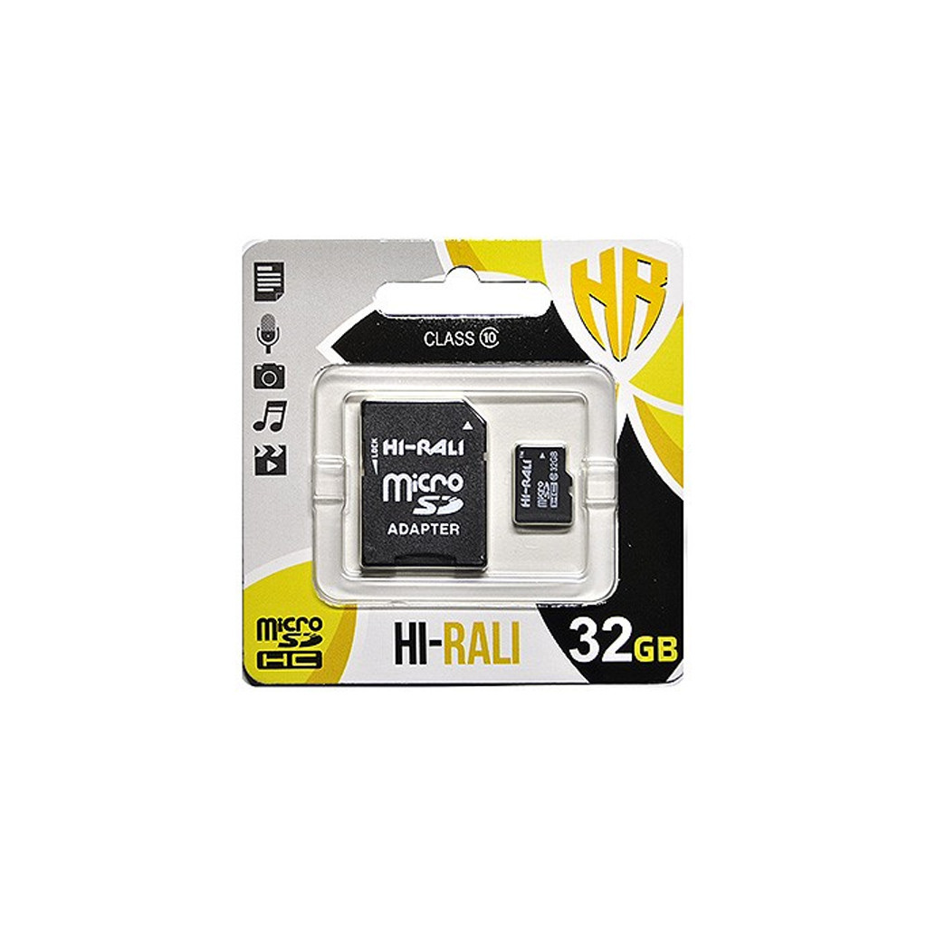 Карта пам'яті Hi-Rali 32GB microSDHC class 10 (HI-32GBSDCL10-01)