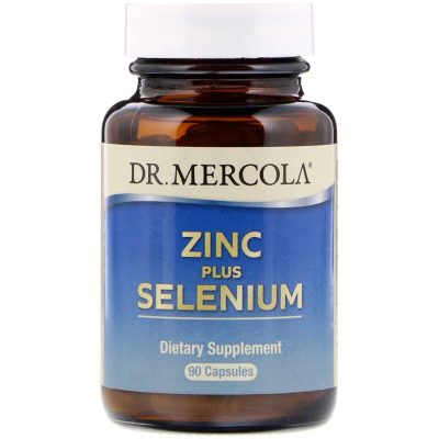 Мінерали Dr. Mercola Цинк і Селен, Zinc plus Selenium, 90 капсул (MCL-03152)