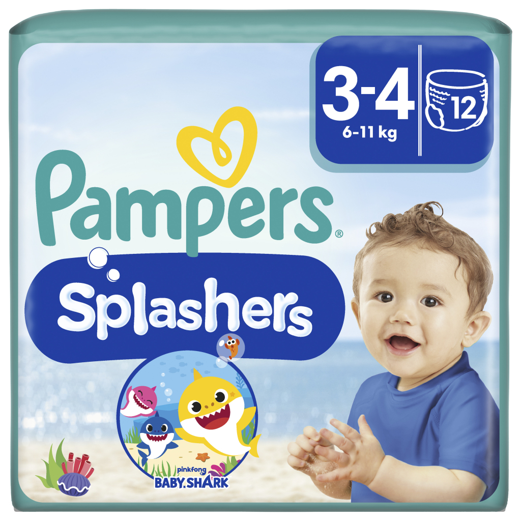 Підгузок Pampers для плавання Splashers Розмір 3-4 (6-11 кг) 12 шт (8001090698346)