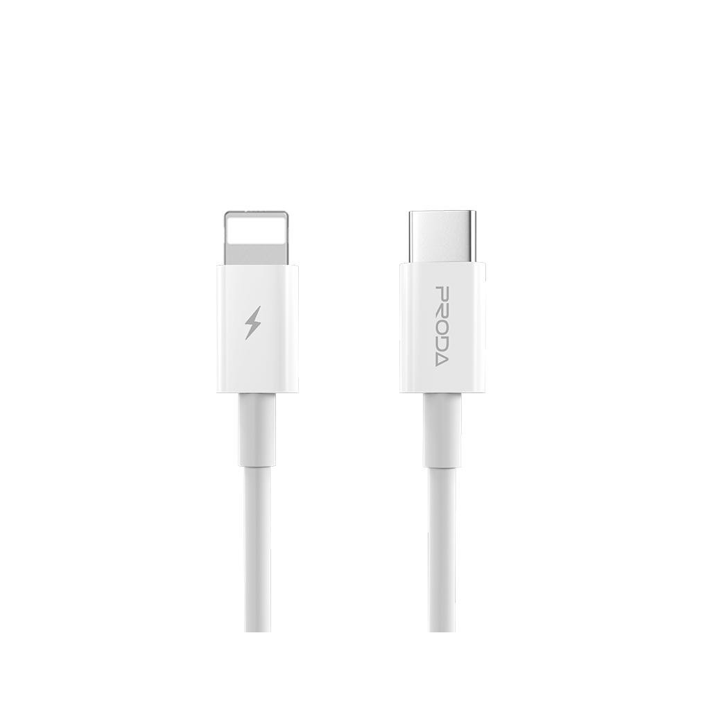 Дата кабель USB-C to Lightning 20W white Proda (PD-B27i-WHT)