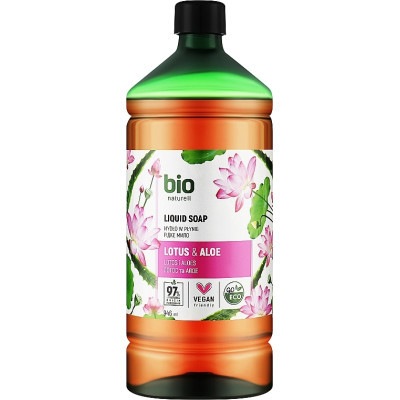 Рідке мило Bio Naturell Lotus & Aloe Liquid Soap Лотос та алое запаска 946 мл (4820168434501)