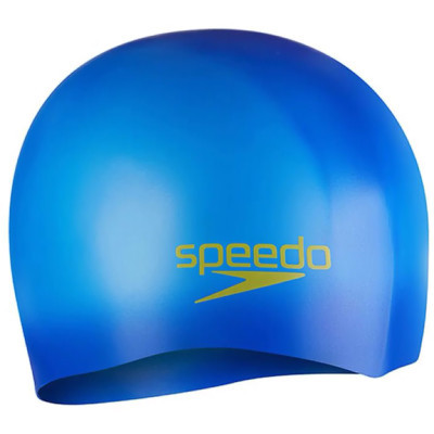 Шапка для плавання Speedo Plain Moud Silc Cap JU синій 8-7099015965 OSFM (5059937427522)