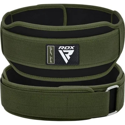 Атлетичний пояс RDX RX5 Double Belt неопреновий Army Green S (WBD-RX5AG-S)