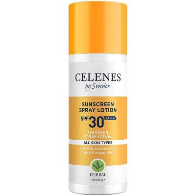 Засіб від засмаги Celenes Sunscreen Spray Lotion SPF30+ Сонцезахисний спрей-лосьйон 150 мл (7350104249410)