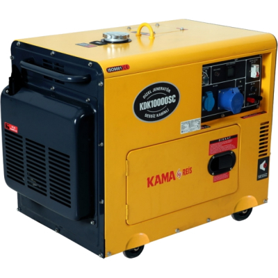 Генератор KAMA KDK10000SC, дизель, 7.5kW, 9,4KVA, 230V, 30л (KDK10000SC)