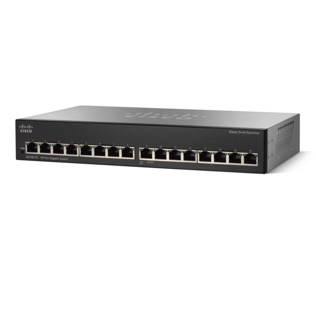 Комутатор мережевий Cisco SG100 (SG100-16-EU)