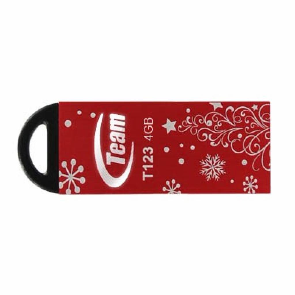 USB флеш накопичувач Team 4Gb T123 Red Xmas (TT1234GR10)