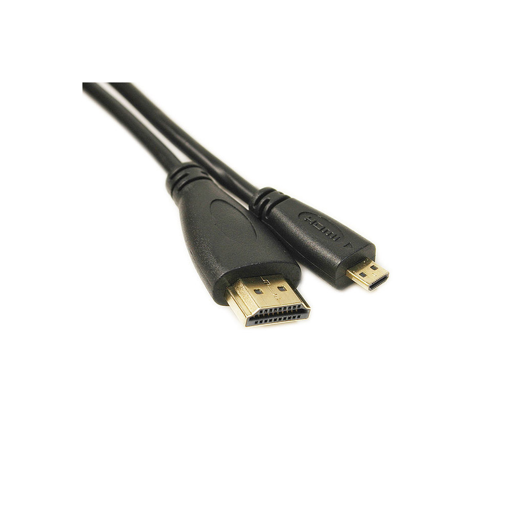 Кабель мультимедійний HDMI A to HDMI D (micro), 2.0m PowerPlant (KD00AS1274)