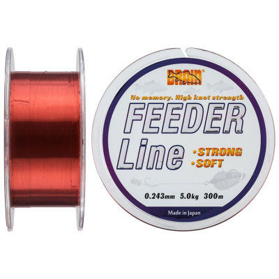 Волосінь Brain fishing Feeder 300 m 0,243 mm #2.25, 5.0 kg, 11.0 lb, ц.: copper (1858.70.04)