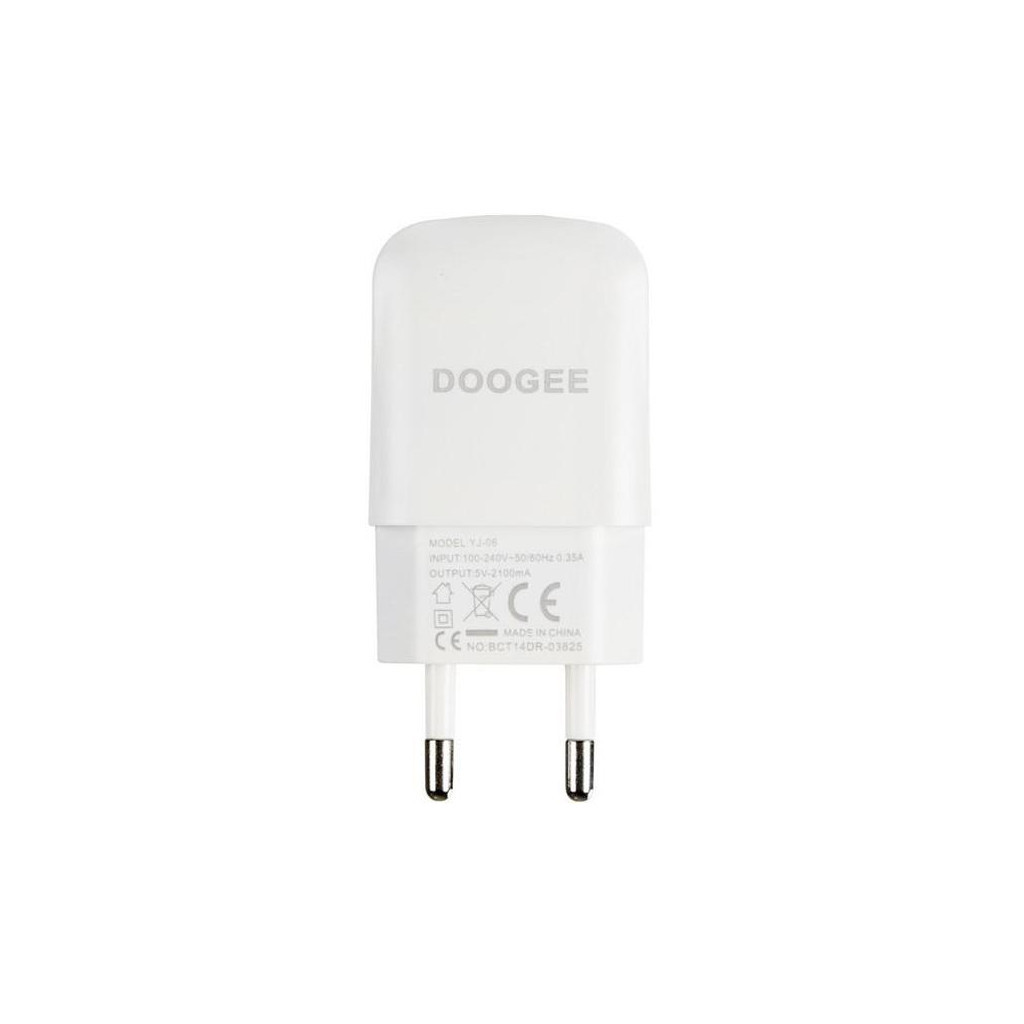 Зарядний пристрій Doogee 2A White + cable MicroUSB (63005)