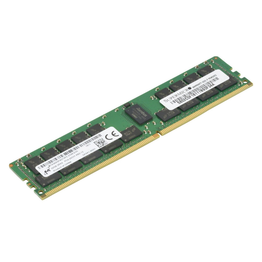 Модуль пам'яті для сервера DDR4 32GB ECC RDIMM 2933MHz 2Rx4 1.2V CL21 Supermicro (MEM-DR432L-CL01-ER29)