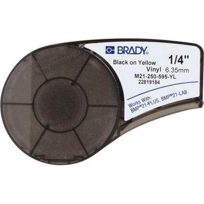 Стрічка для принтера етикеток Brady M21-250-595-YL, vinyl, 6.35mm/6.4m. Black on Yellow (M21-250-595-YL)