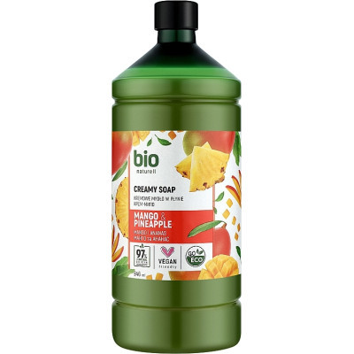 Рідке мило Bio Naturell Mango & Pineapple Creamy Soap Манго та ананас запаска 946 мл (4820168434518)