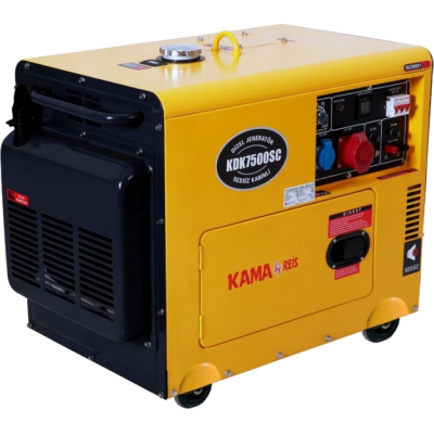 Генератор KAMA DK7500SC, дизель, 5.5kW, 6.9KVA, 230V, 14,5л (KDK7500SC)