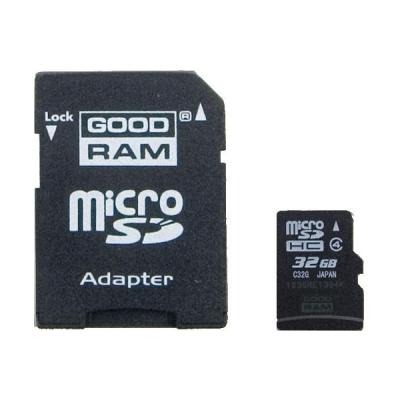 Карта пам'яті Goodram 32Gb microSDHC class 4 (SDU32GHCAGRR10)