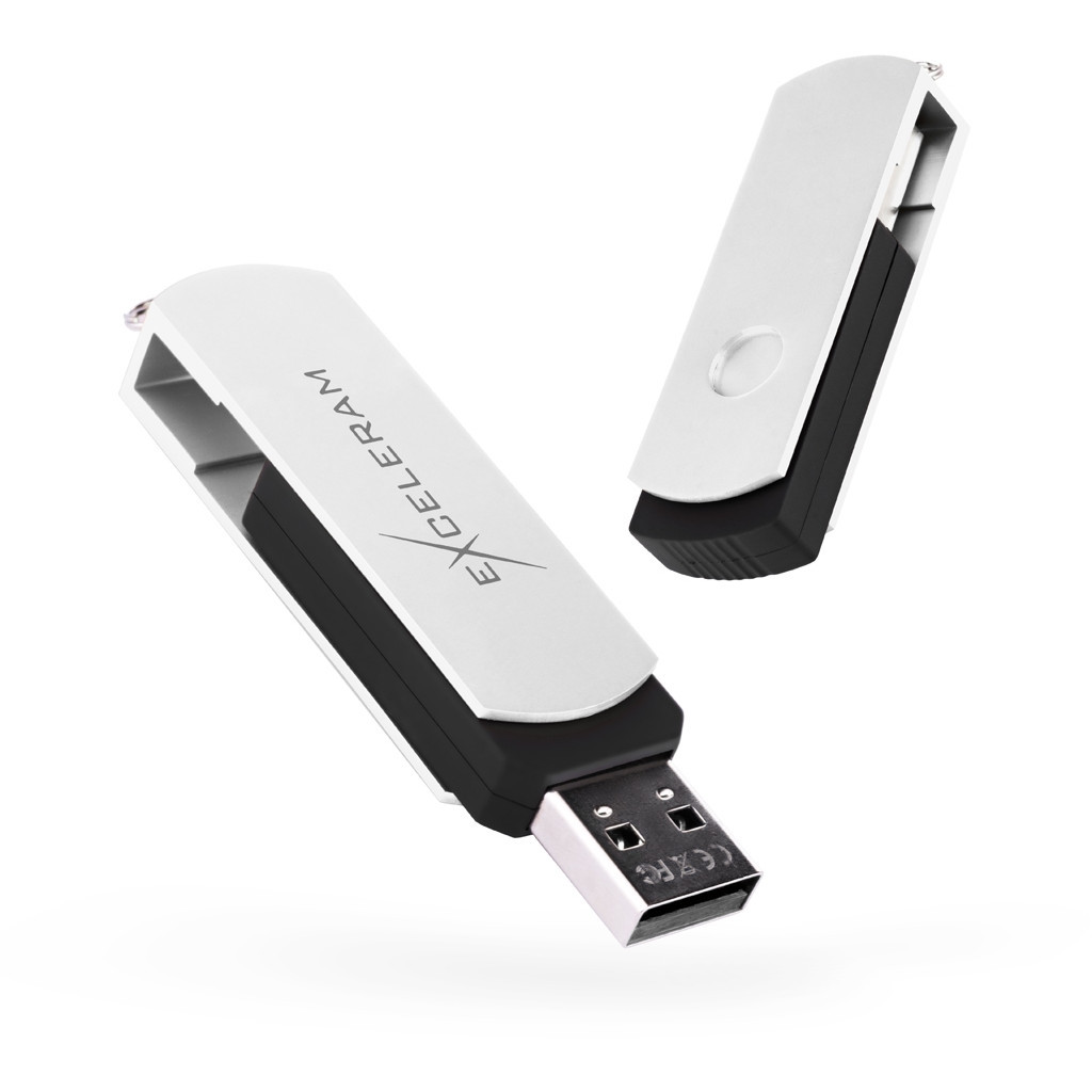 USB флеш накопичувач eXceleram 8GB P2 Series White/Black USB 2.0 (EXP2U2WH2B08)