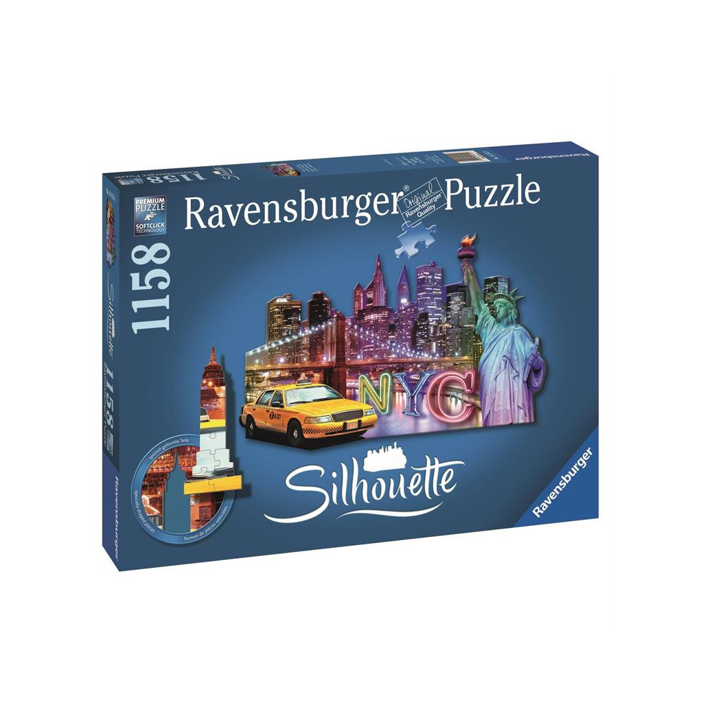 Пазл Ravensburger Силует-пазл Нью-Йорк 1158 елементів (RSV-161539)