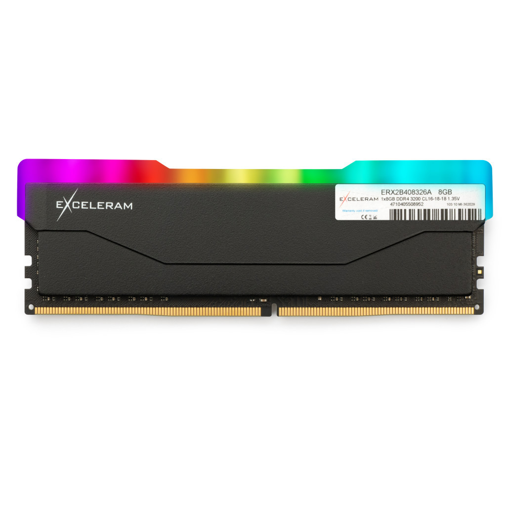 Модуль пам'яті для комп'ютера DDR4 8GB 3200 MHz RGB X2 Series Black eXceleram (ERX2B408326A)