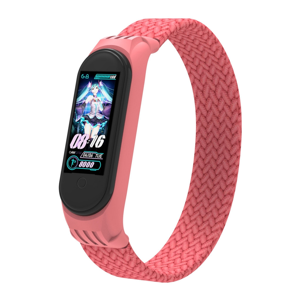 Ремінець до фітнес браслета Armorstandart Braided Solo Loop для Xiaomi Mi Band 4/5/6 Pink size L (ARM58761)