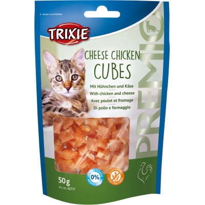 Ласощі для котів Trixie Premio Cheese Chicken Cubes сирно-курячі кубики 50 г (4011905427171)