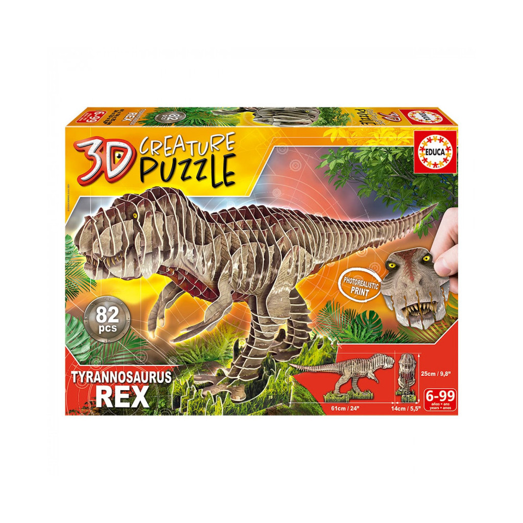 Пазл Educa 3D T-REX 82 елементів (6337222)