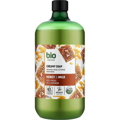 Рідке мило Bio Naturell Honey & Milk Creamy Soap Мед з молоком запаска 946 мл (4820168434549)