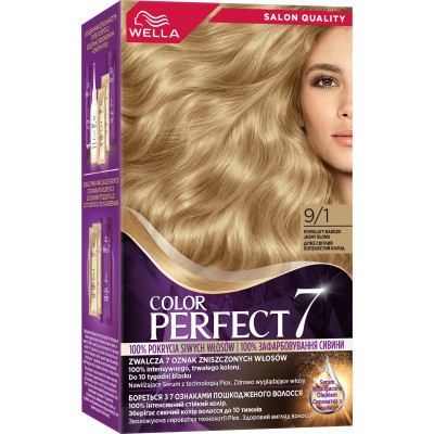 Фарба для волосся Wella Color Perfect 9/1 Дуже світлий попелястий блонд (4064666598413)