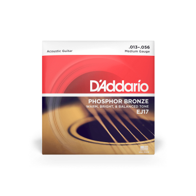 Струни для гітари D'Addario Phosphor Bronze Medium (13-56) (EJ17)