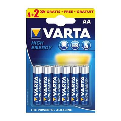 Батарейка Varta AA Varta High Energy * (4+2) (4906121436)