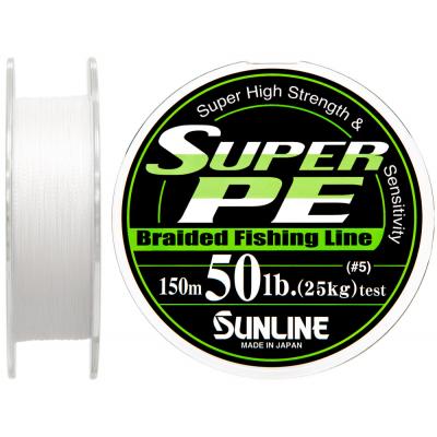 Шнур Sunline Super PE 150м (бел.) 0.37мм 50LB/25кг (1658.01.66)