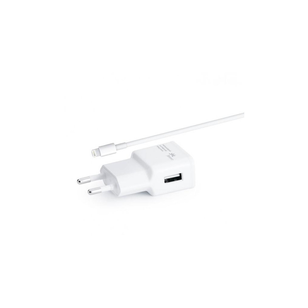 Зарядний пристрій Florence USB, 2.0A + cable iPhone 6/6 Plus white (TC20-IPH6)