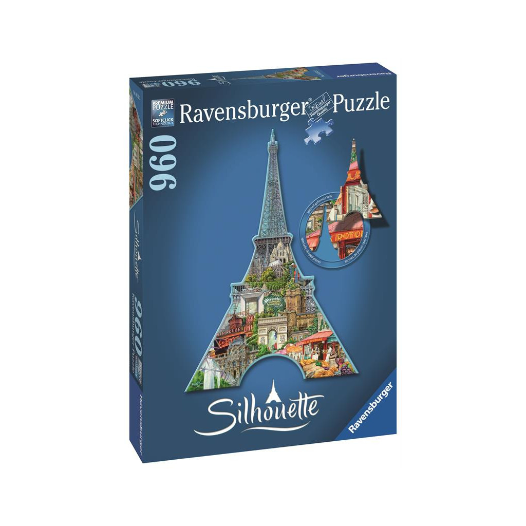 Пазл Ravensburger Силует-пазл Ейфелева вежа 960 елементів (RSV-161522)