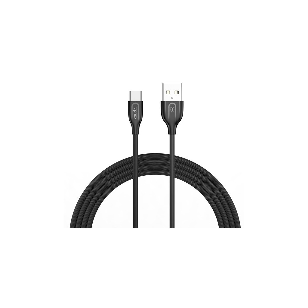 Дата кабель USB 2.0 AM to Type-C 1.0m Mini T-C807 Black T-Phox (T-C807 Black)