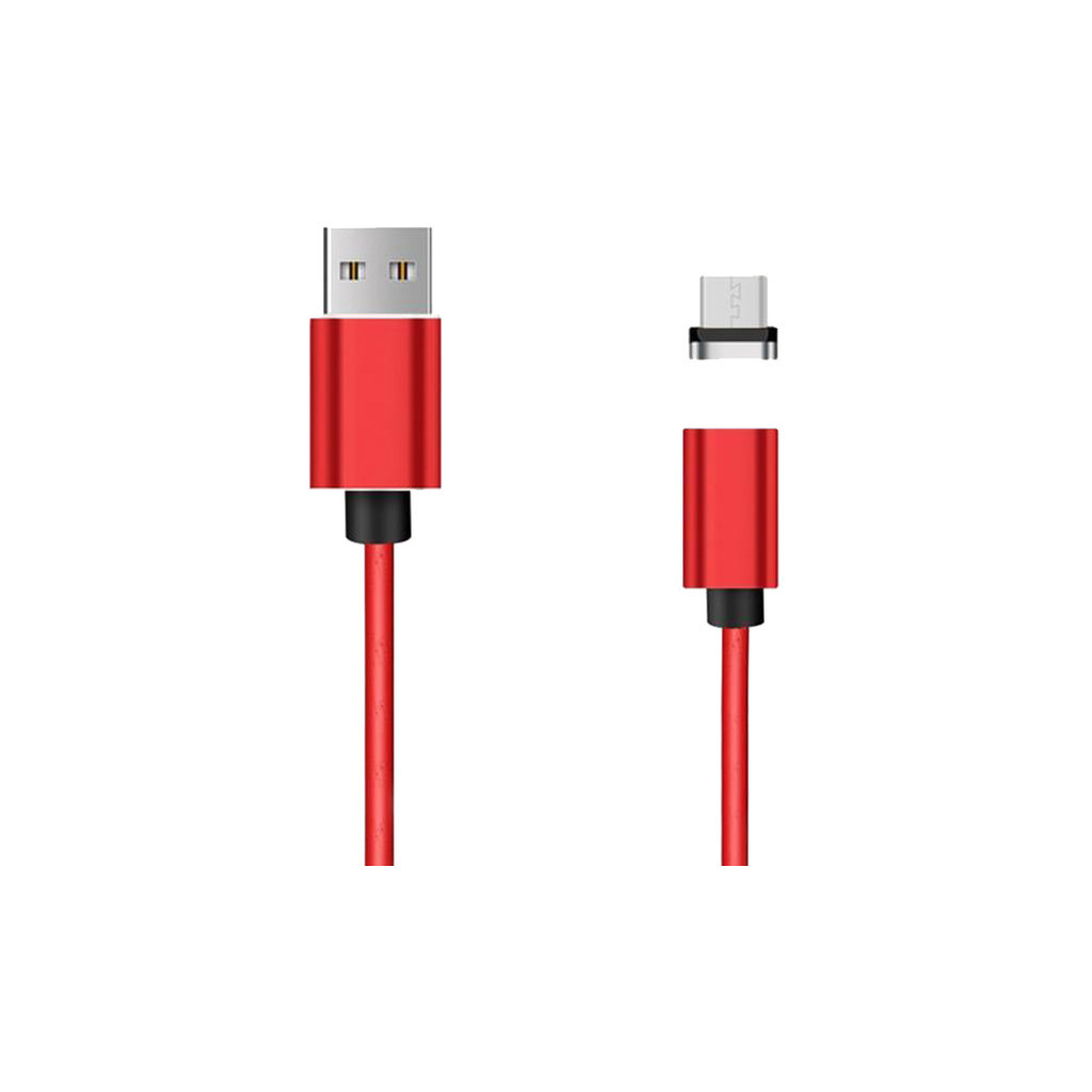 Дата кабель USB 2.0 AM to Micro 5P Magneto leather red XoKo (SC-365m MGNT-RD)