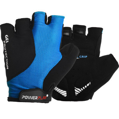 Велорукавиці PowerPlay 5028 Black/Blue L (5028D_L_Blue)