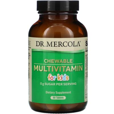 Мультивітамін Dr. Mercola Мультивітаміни для дітей, Chewable Multivitamin for Kids, 60 (MCL-01010)