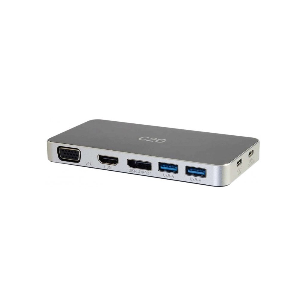 Порт-реплікатор C2G Docking Station USB-C на HDMI, DP, VGA, USB, Power Delivery (CG88845)