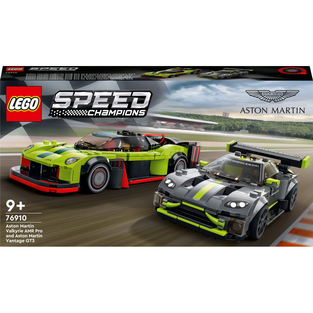 Конструктор LEGO Speed Champions Aston Martin Valkyrie AMR Pro і Aston Martin Vantage GT3 592 деталі (76910)